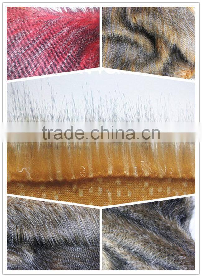 2015 Imitation peacock feather long hair fabrics