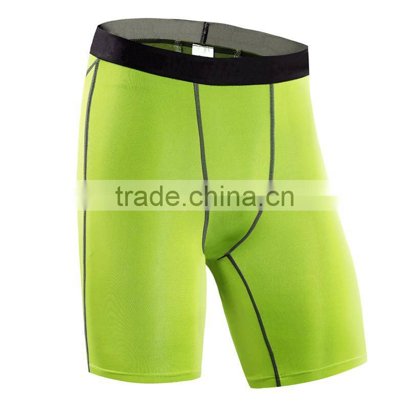 Wholesale polyester comfortable gym mens tight fitness sport shorts