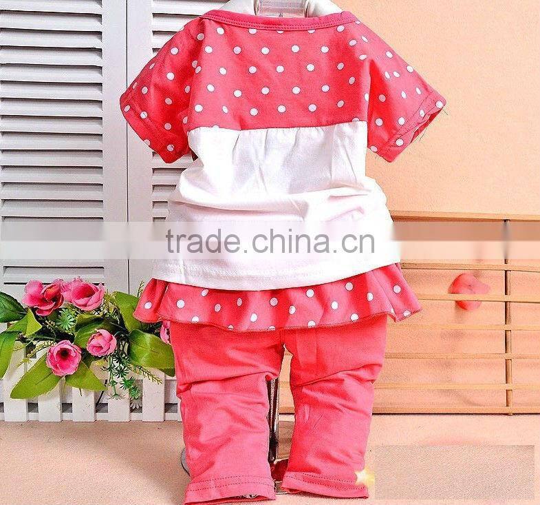 Hot selling summer baby girl clothes set cartoon batwing tees+shorts 2 pcs set chidlren's suit Hello Kitty tracksuit
