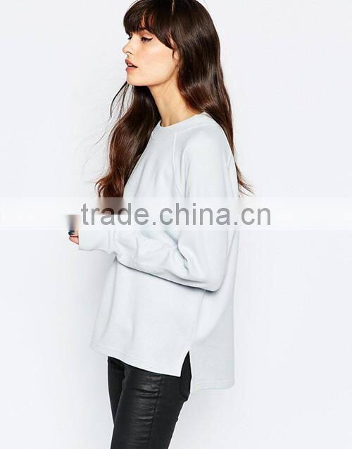 Fashion women high quality raglan long sleeves sweatshirt