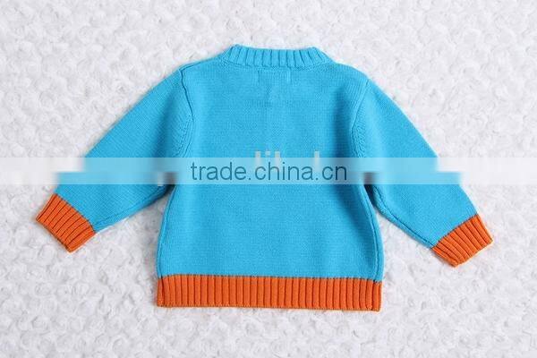 Round neck with buttons boys pullover sweater factory price