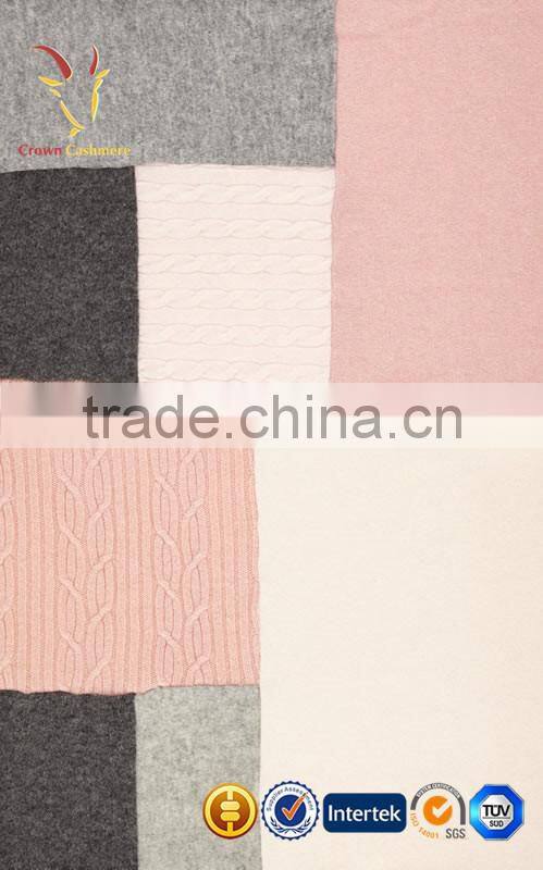 100% Cashmere Knitted Jacquard Warm Kids Blanket