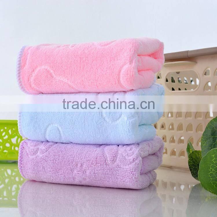 Quality custom design emboss logo hotel towel