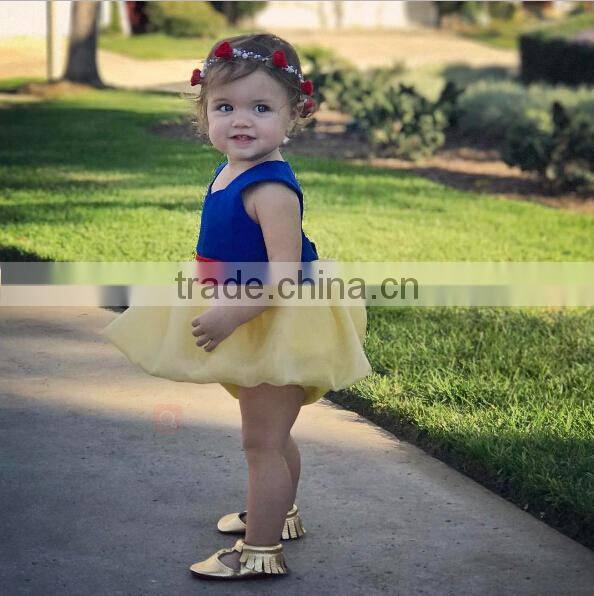 Snow White baby girl birthday party romper 2017 summer baby clothes romper