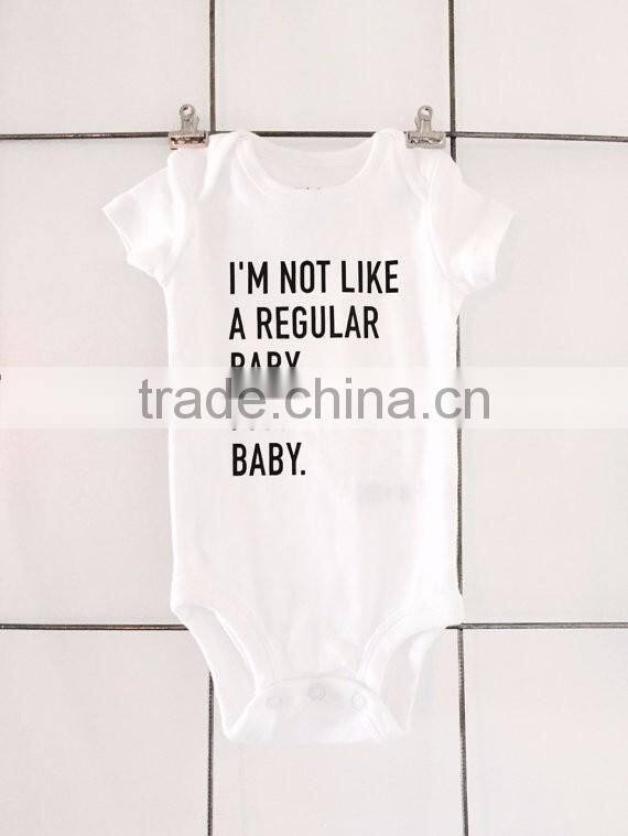 Short Sleeve Style and newborn to 18/24 months Age baby onesie clothes manufacturer