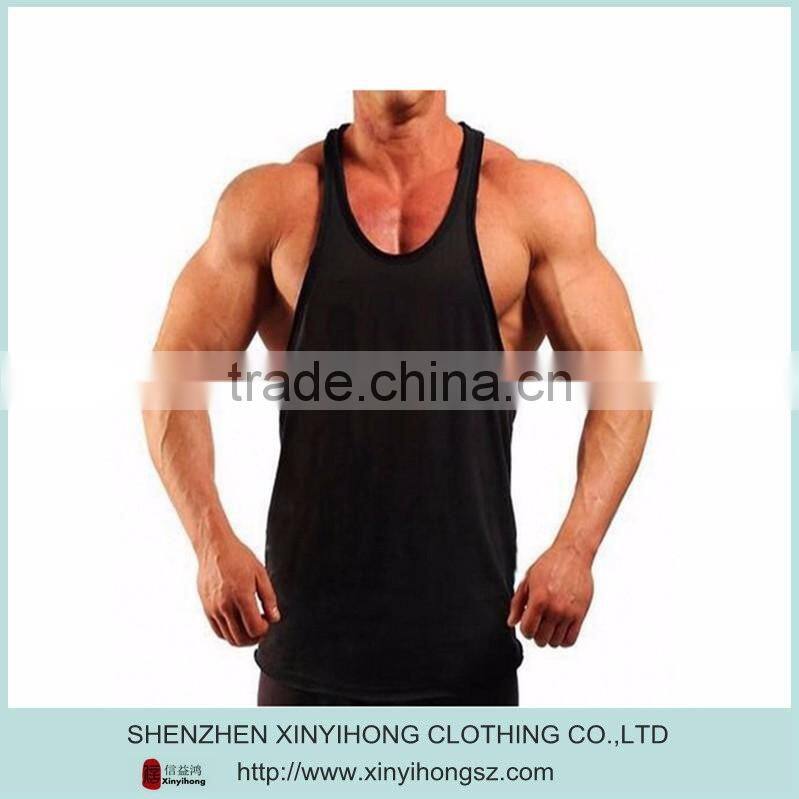 wholesale mens moisture wicking stringer tank top in any fabric