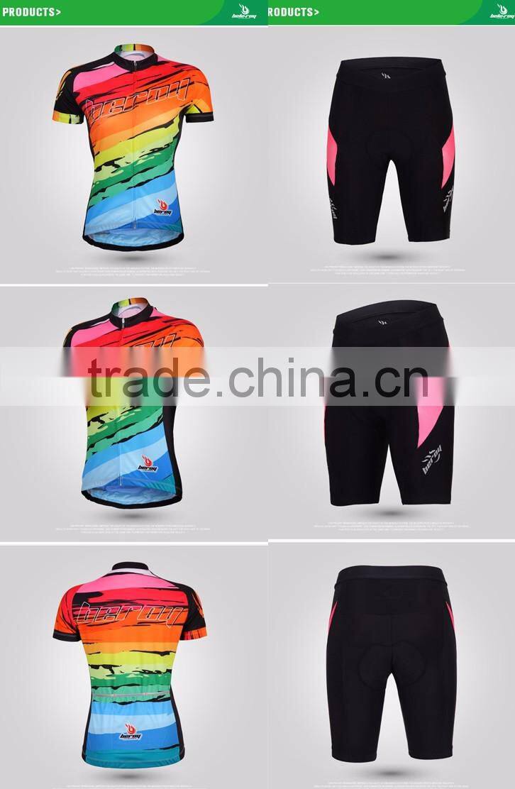 BEROY bicycle cycling fitness apparel,bicycling racing clothing with moisture wicking pad