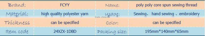 high tenacity poly poly core spun yarn