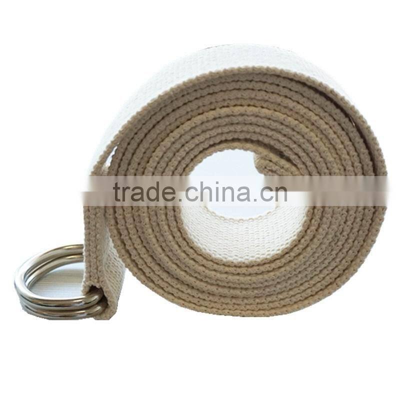 Adjustable cotton yoga strap