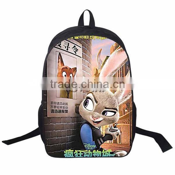Latest Zootopia school bag Popular Movie school backpacks Wholesale Lovely school bag for kids