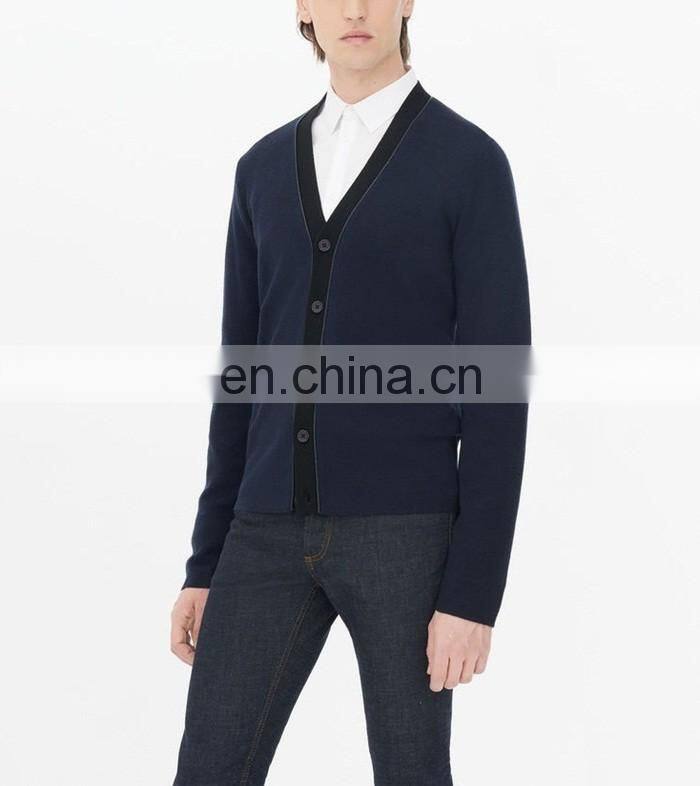 Fashion Winter Solid Color Cardigan Men Woolen Sweater Design Of Hot Selling Christmas Sweaters