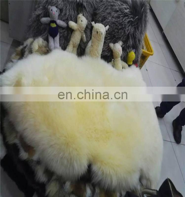 High quality palomino Australia sheep fur backrest fur cushion cover rug