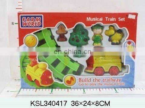 battery operated building block railway train