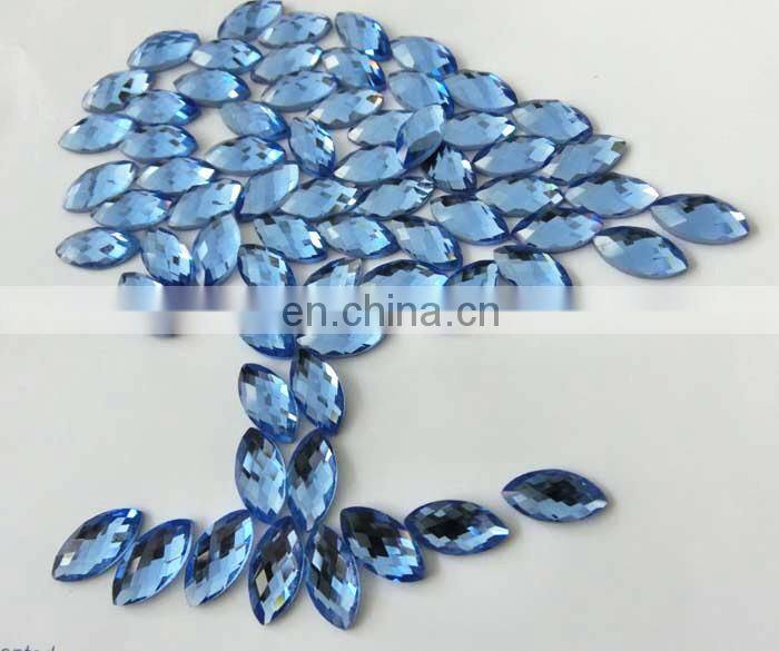 Coffee Flat Back Glass Stones With Silver Foiled For Wholesale