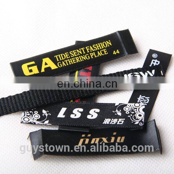custom Silk Ribbon Printed Hang Tag for clothing