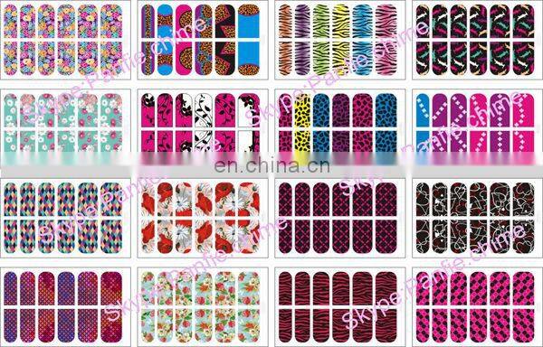 hot sale self adhesive populer water transfer nail sticker