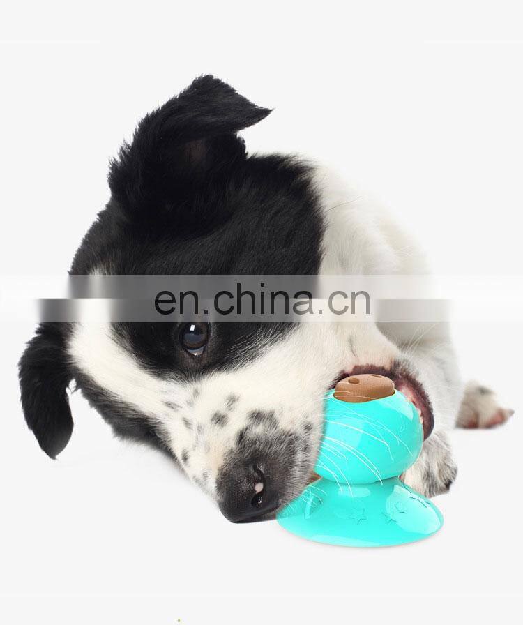 Pet Products Explosion Model Sucker Dog Toy Licking Device Licking Resistant Rubber Plate Molar Cake Puzzle Bite