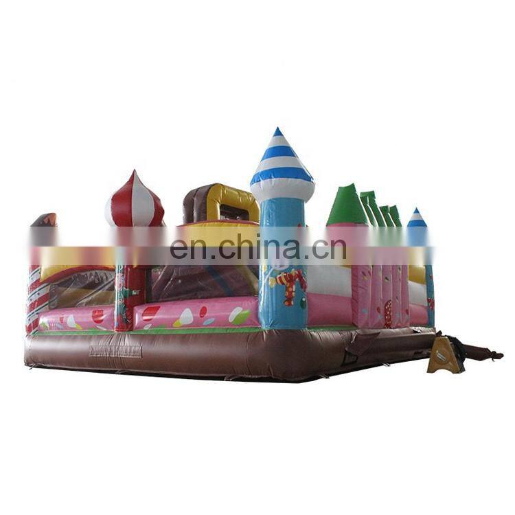 commercial grade PVC chocolate cake china inflatable fun city for sale