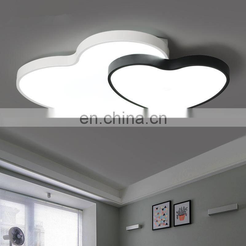 Creative acrylic double heart living room lamp simple personality lamps