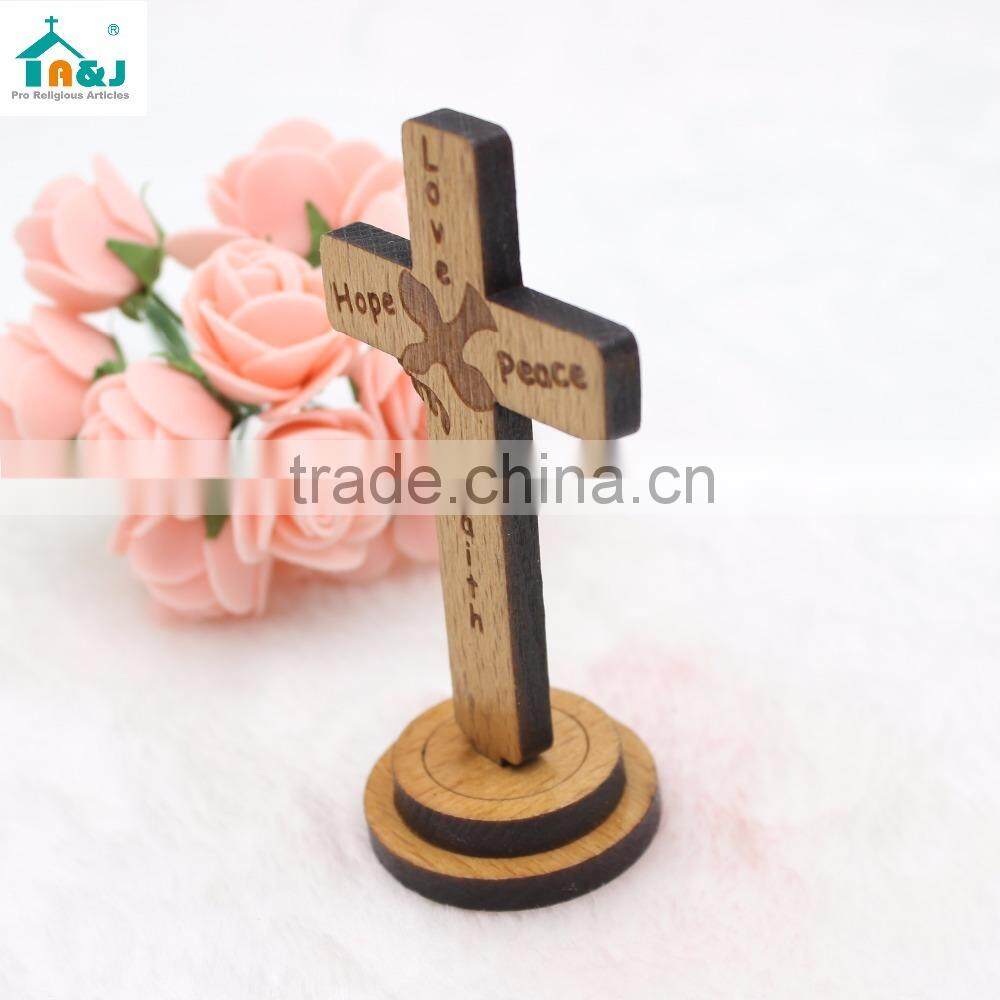 Faith hope peace love olive wooden crosses