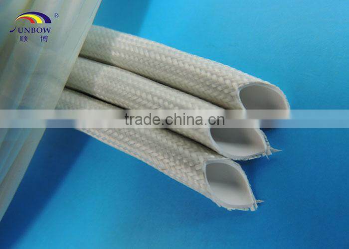 SUNBOW High Temperature Resistant Fire-resistance 12MM Silicone Rubber Glassfiber Sleeve