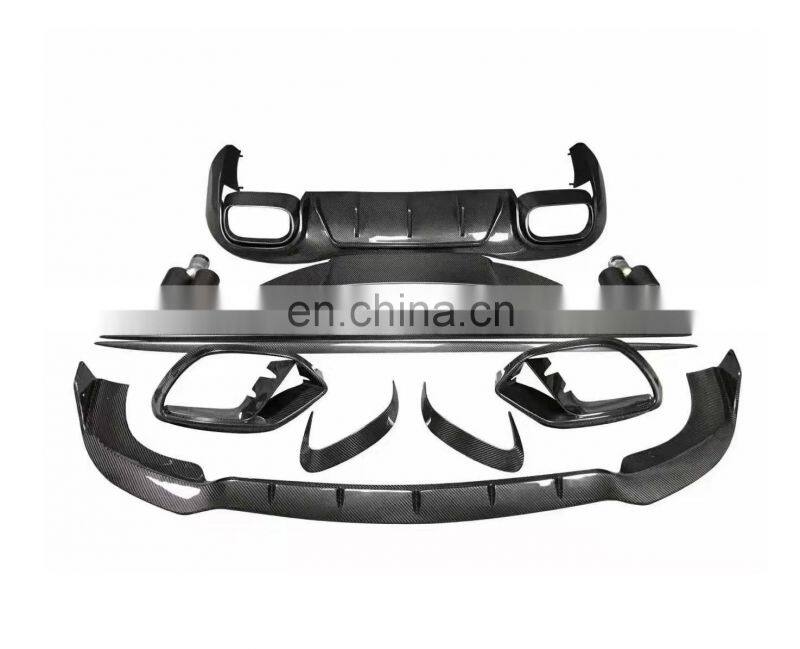 Runde Carbon Fiber Brabus Style For Mercedes-Benz AMG GT50 GT53 Body Kit Front Lip Rear Lip Side Skirt Spoiler Exhaust