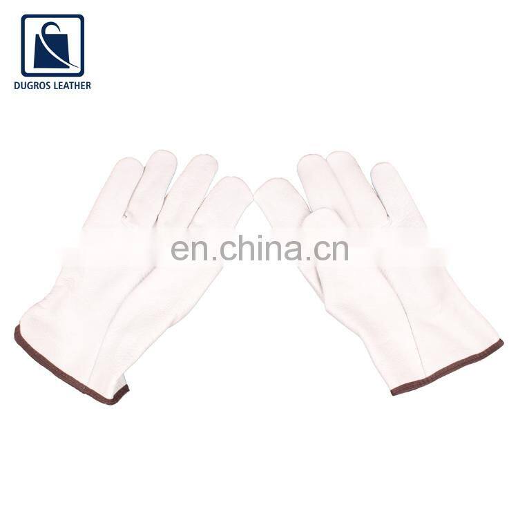 Wholesale Quantity Exporter of Biscuit Beige Color Stylish A/B Grade Leather Gloves from India