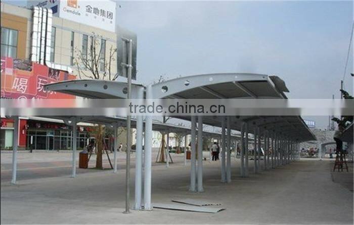 Outdoor anti wind steel fabrication car canopy