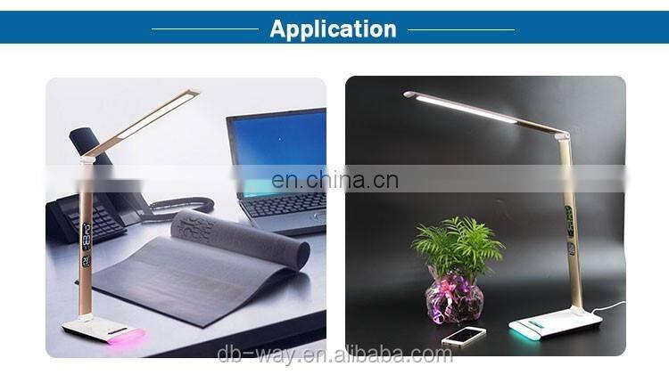 DB-Way Touch Controlled Brightness Table Lamp Living Color Light and Clock Display LED Desk Lamp