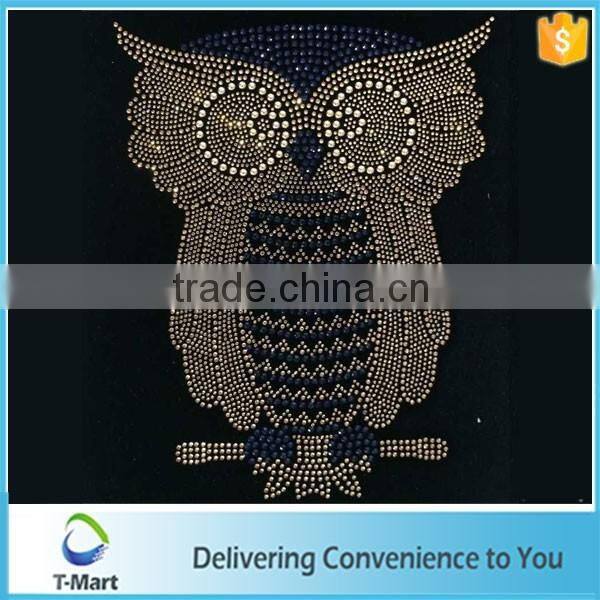 Hot Fix Owl Rhinestone Transfer for T-shirt