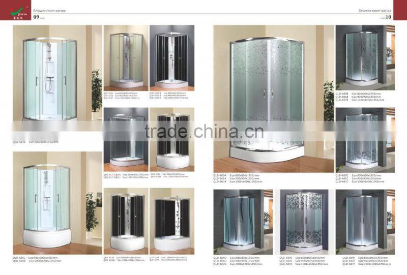ABS tray Sliding cheap 6mm frosting glass shower enclosure