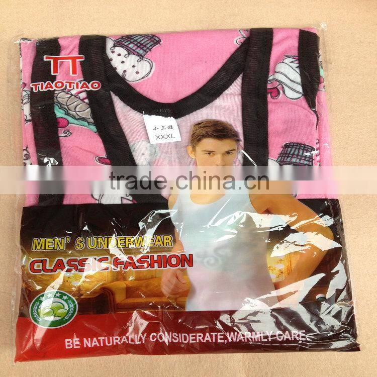 0.54USD Fashional High Quality Cheappest Assorted-Styles Man Cotton Singlet / Mixing Colours Min Order 1200pcs (kcbx006)