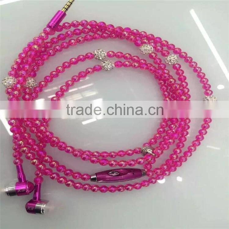 New premium pearl zipper earphone best selling good quality earphone headsetchina customized
