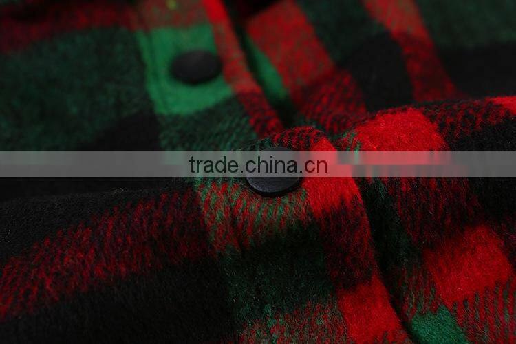 2016 Fashion New coltsfoot han edition loose classic grid female cotton coat to keep warm coat 192