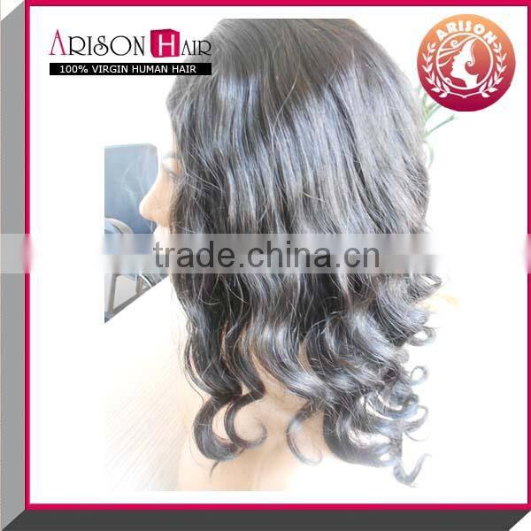 No Tangle No Shedding Natural Black Brazilian Virgin Hair U Part Wig