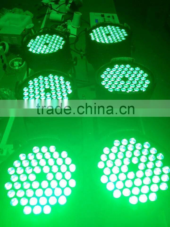 Good color mixing and high brightness LED 54x3w RGB 3IN1 par light 110v-240v good price indoor led par light DMX control
