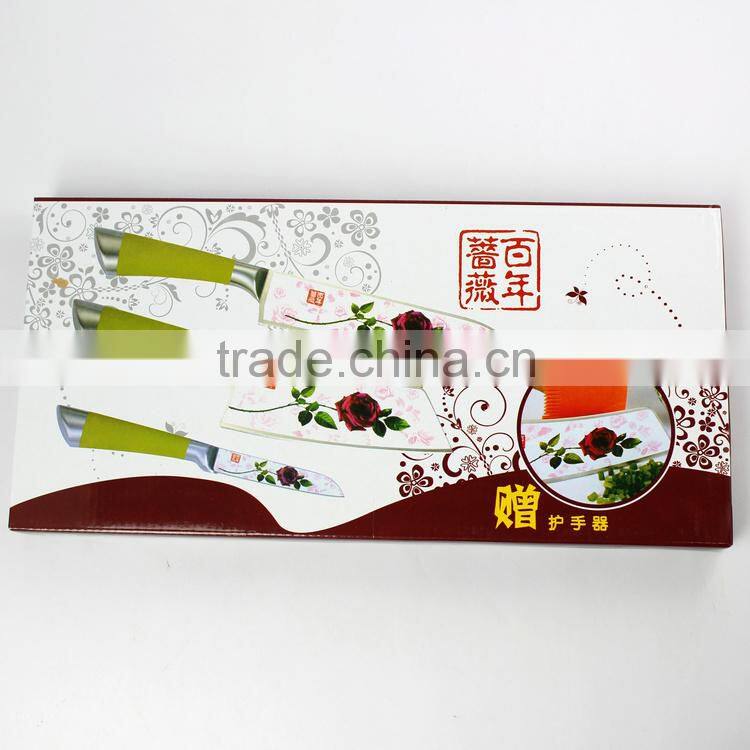 Promotional plastic handle knife set
