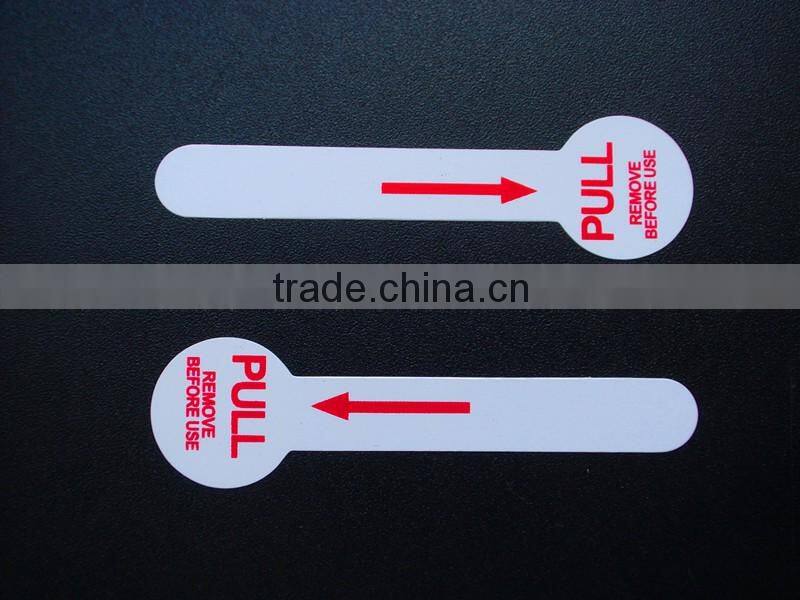 CR2032 battery clear plastic battery pull tab