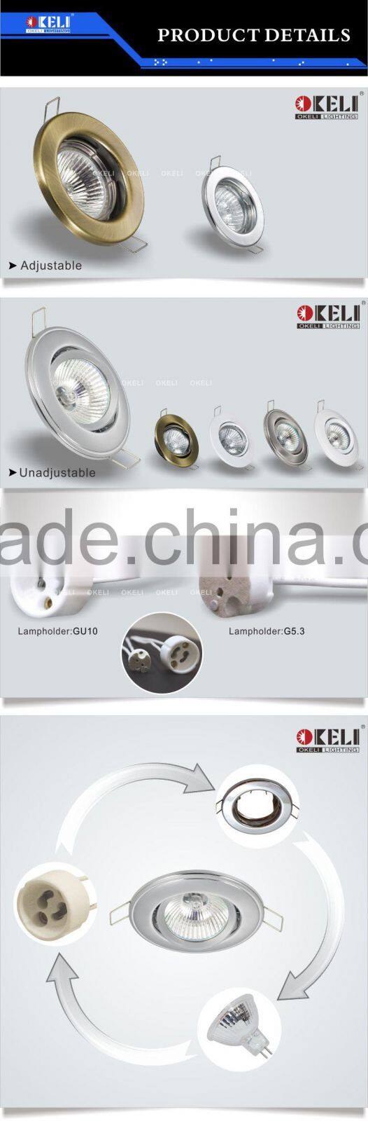 CE ROHS MR16 GU10 pressing metal light fixture gu10