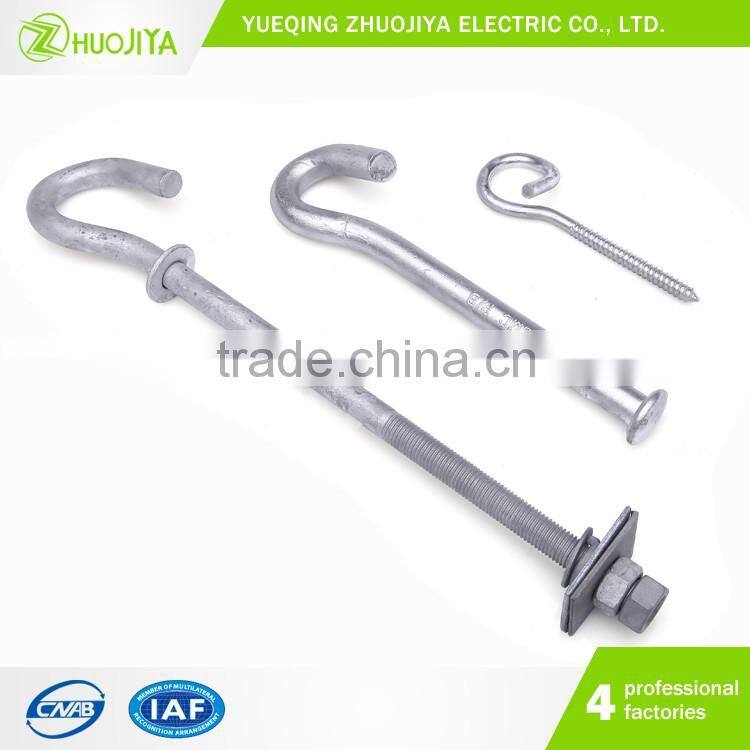 Zhuojiya Trade Assurance Supplier Various Types Galvanized Steel Pigtail Style Bolt