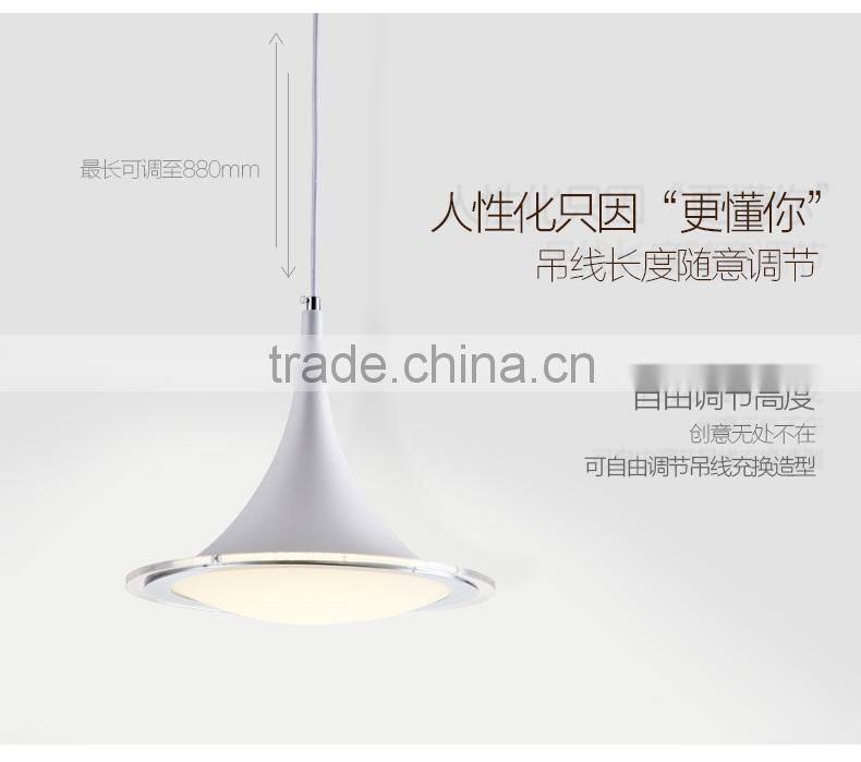 12w Trumpet LED Pendant Light Dining Room Creative Horn Lamp LED Droplight