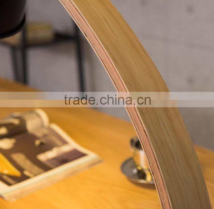 Desk lamp wood table lamp Iron lampshade for reading