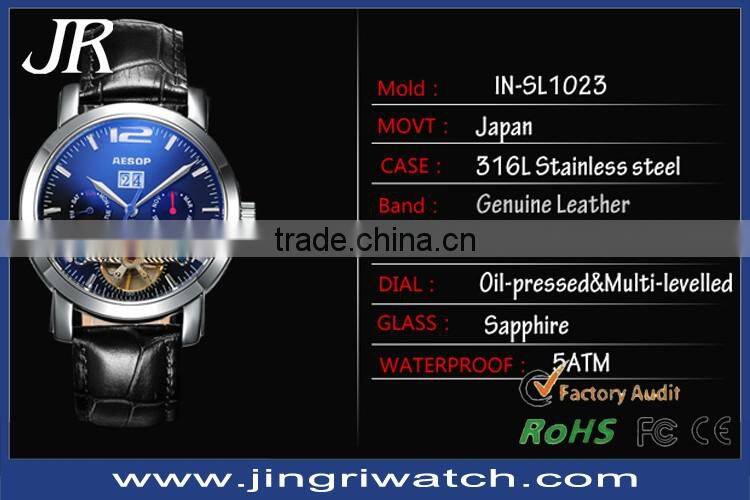 Genuine leather strap watches men luxury brand automatic Mechanical watches men wathes