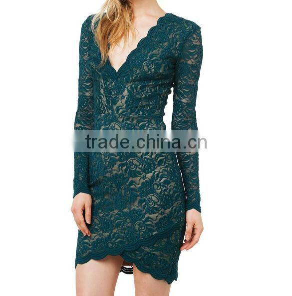 2016 v-neck dress european brand dresses elegant dress women