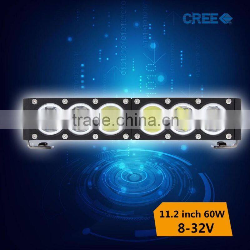 60w 11.2inch IP68 cree led light bars for trucks