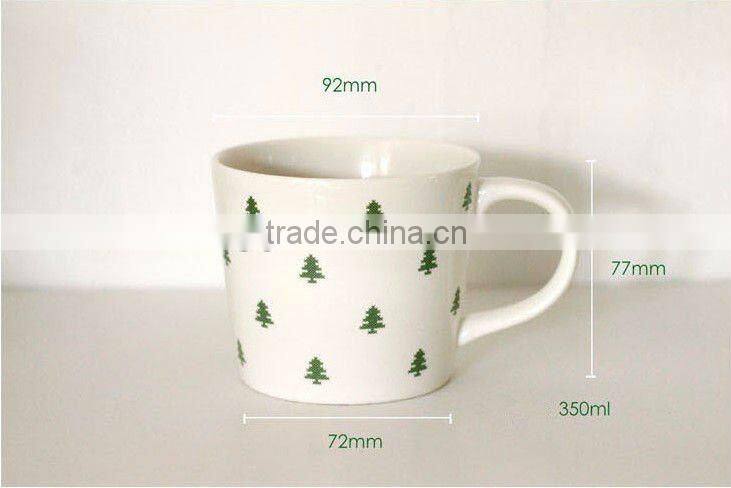 High-grade Romantic handpaingting bone china hot coffee cup with Lovely Design