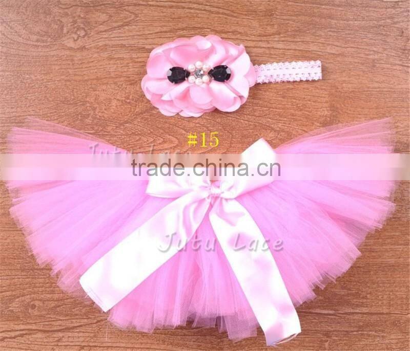 Best Birthday Gift Pink Fluffy Chiffon Flower Tutu Party Baby Kids Picture Skirt Wholesale