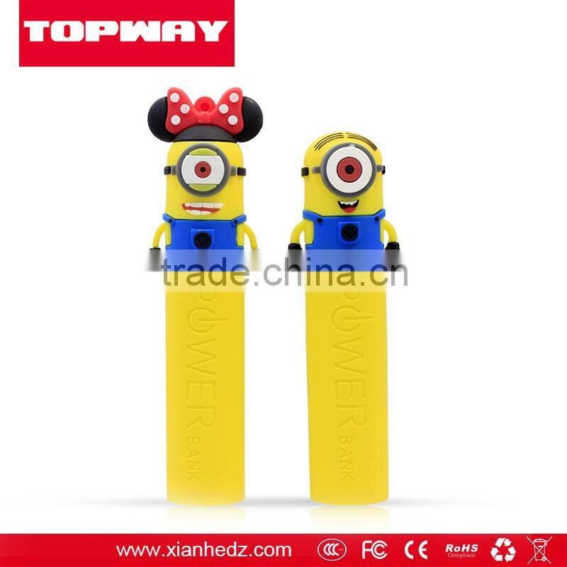 Topway 2016 Direct Selling PVC Slim Power Bank 2200mAh