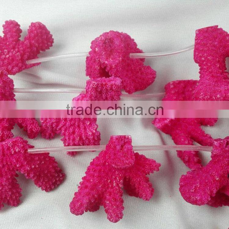 dyed color christmas gift necklace coral