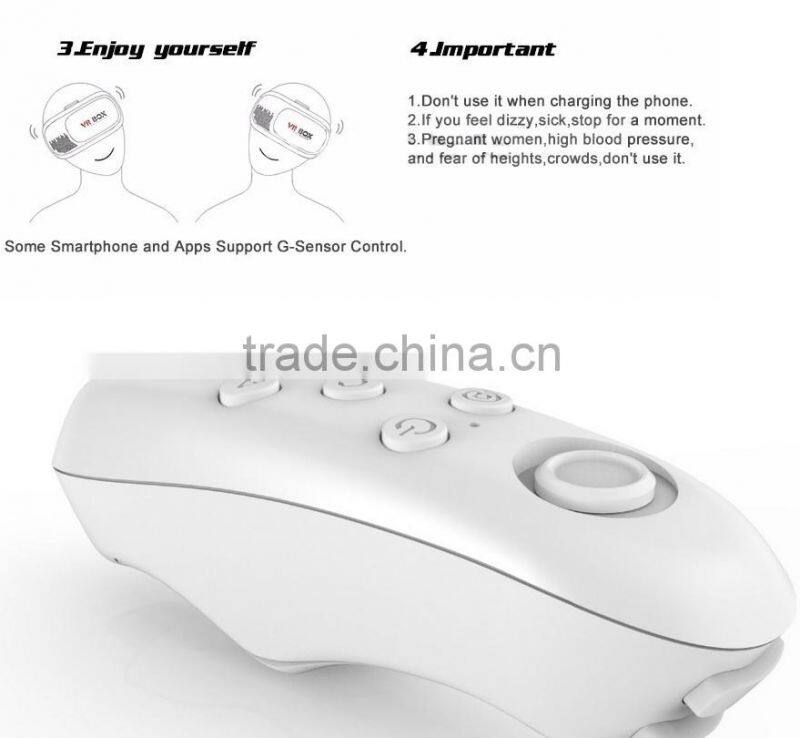 Google cardboard HeadMount VR BOX 3.0 PRO Version VR Virtual 3D Glasses for 3.5" - 6.0" Smart Phone+ bluetooth remote controller